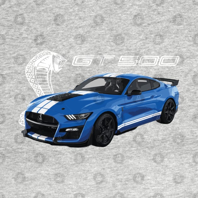 GT500 Mustang shelby cobra velocity blue by cowtown_cowboy